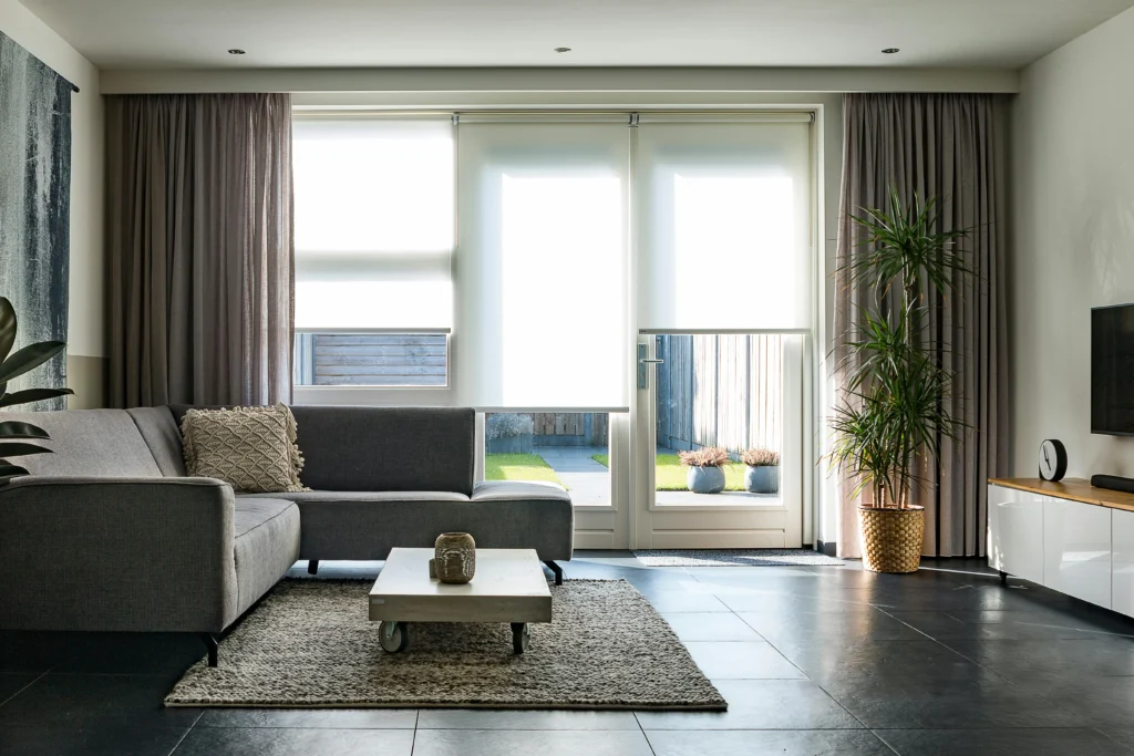 A custom window shades and blinds for privacy, light control, and style.